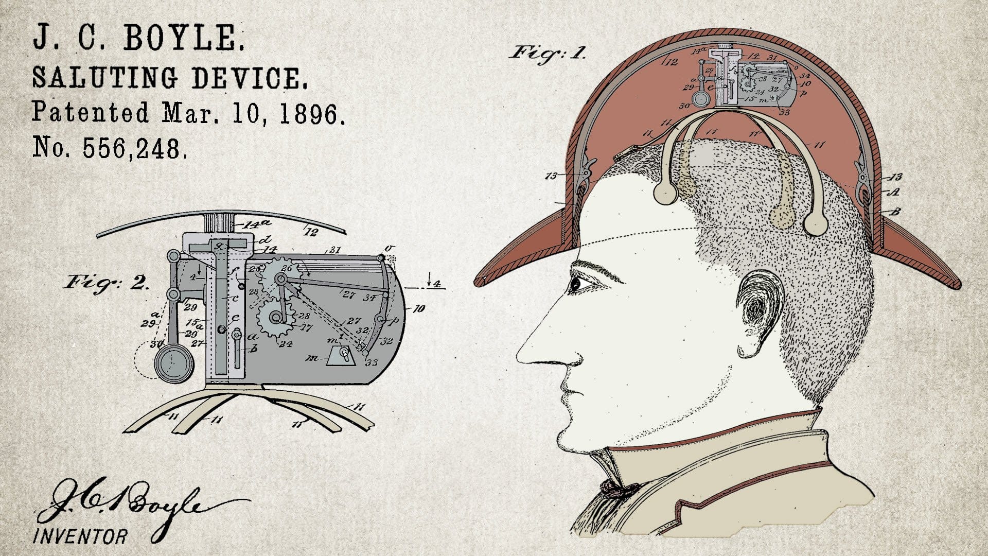 Saluting Device patented in 1896 by J. C. Boyl